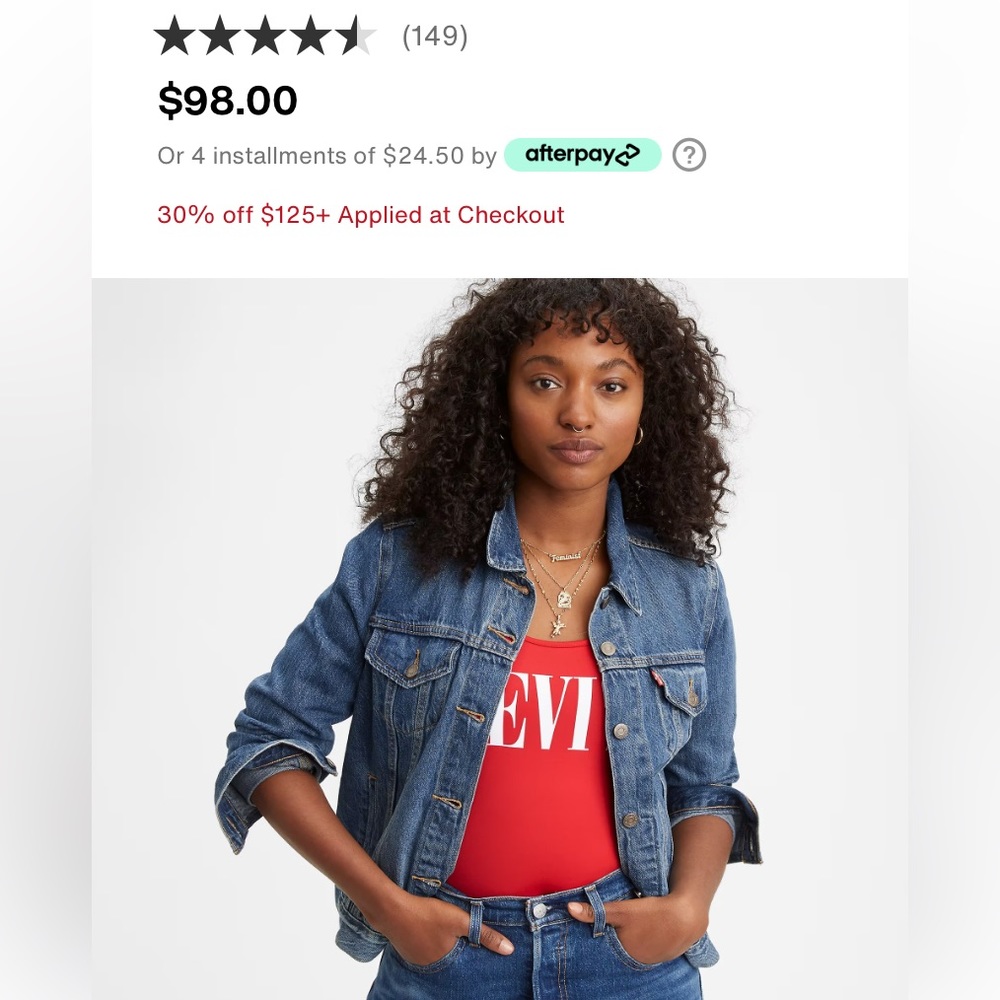 NWT Levi’s trucker denim jacket